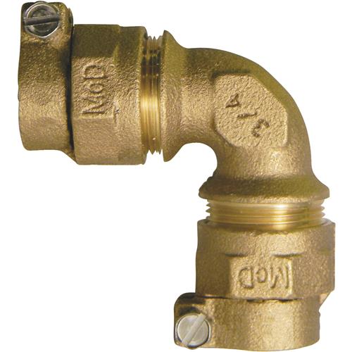 74761-22 A A Y McDonald CTS Polyethylene Pipe Connector Brass Elbow