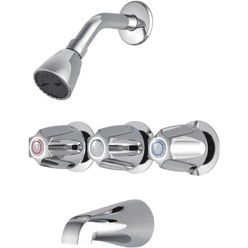 F30K4507CP-JPA3 Home Impressions 3 Metal Handle Tub And Shower Faucet