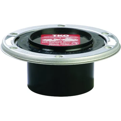884-ATM Sioux Chief Total Knockout 3 In. Hub/Inside 4 In. ABS Toilet Flange w/SS Swivel Ring