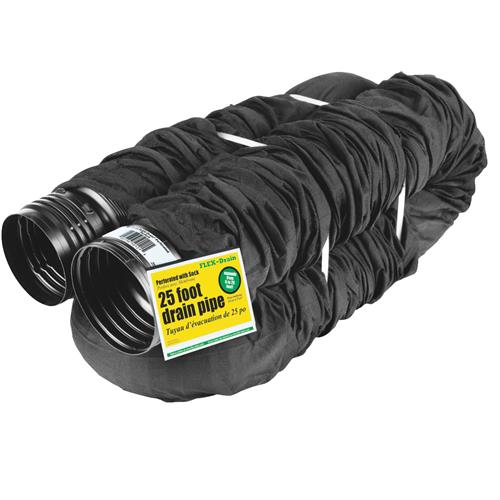 50510 Amerimax FLEX-Drain 4 In. Expandable Perforated Drain Pipe With Sock