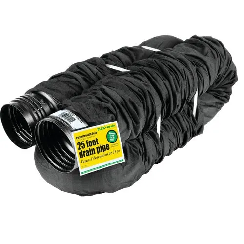 50510 Amerimax FLEX-Drain 4 In. Expandable Perforated Drain Pipe With Sock