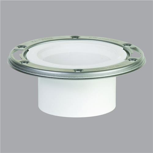 887-PM Sioux Chief Open PVC Closet Flange With Stainless Steel Ring