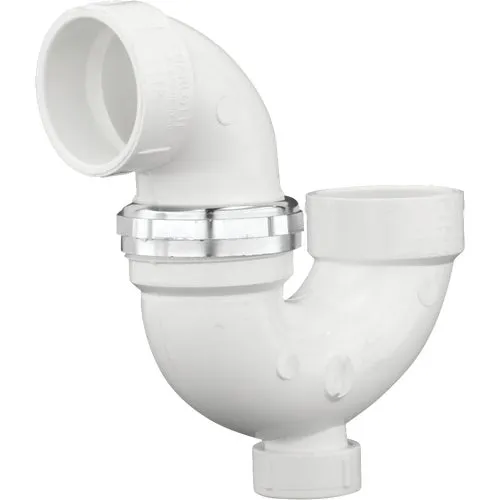 PVC 00709X 0600HA Charlotte Pipe Adjustable P-Trap with Union and Cleanout