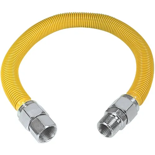 40C-4142-24 Dormont 1 In. OD x 3/4 In. ID Coated SS Gas Connector, 3/4 In. MIP x 3/4 In. FIP