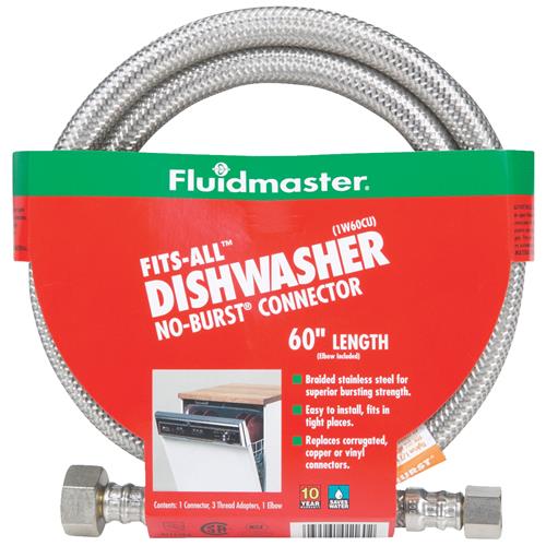 1W60CU Fluidmaster Universal Braided Stainless Steel Dishwasher Connector