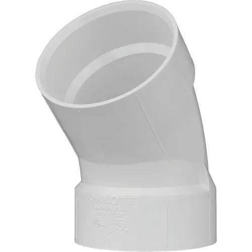 PVC 01321  0600HA Charlotte Pipe 45 Deg. PVC Elbow