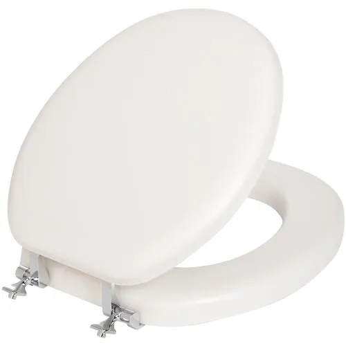 815CP_000 Mayfair Round Premium Soft Toilet Seat With Chrome Hinges