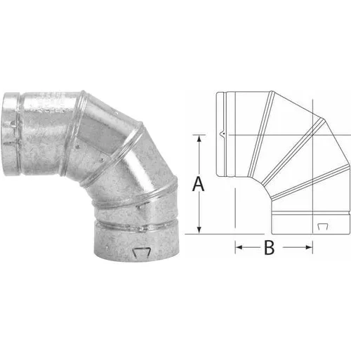 103230 SELKIRK RV Gas Vent 90 Degree Adjustable Elbow