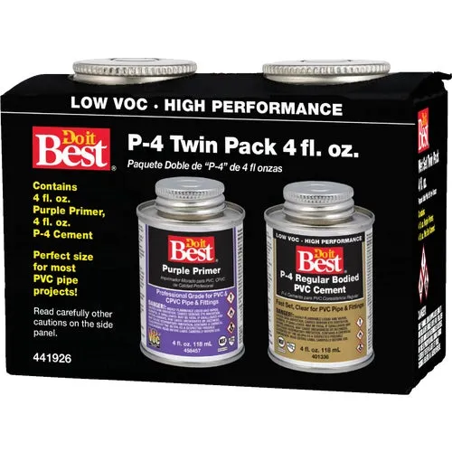19532 Do it Best P-4 PVC Cement and Purple Primer Kit