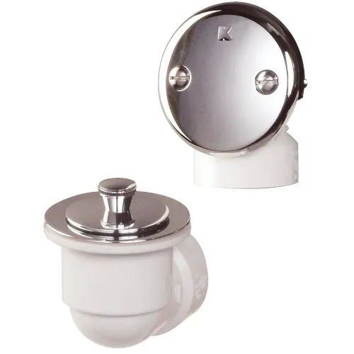 621PVC Do it Schedule 40 - PVC - Bathtub Drain Stopper - Brass Lift N Turn