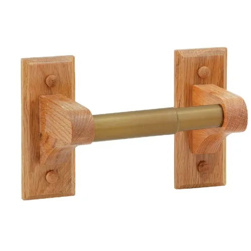 B50501 Home Impressions Oak Toilet Paper Holder