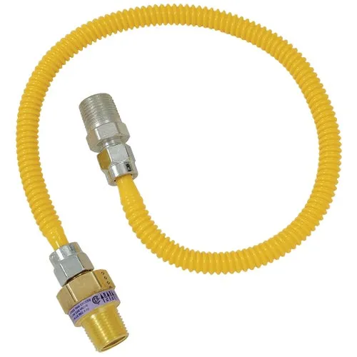 10C-3131V2TS-24B Dormont 3/8 In. OD x 1/4 In. ID Coated SS Gas Connector, 1/2 In. MIP x 1/2 In. MIP