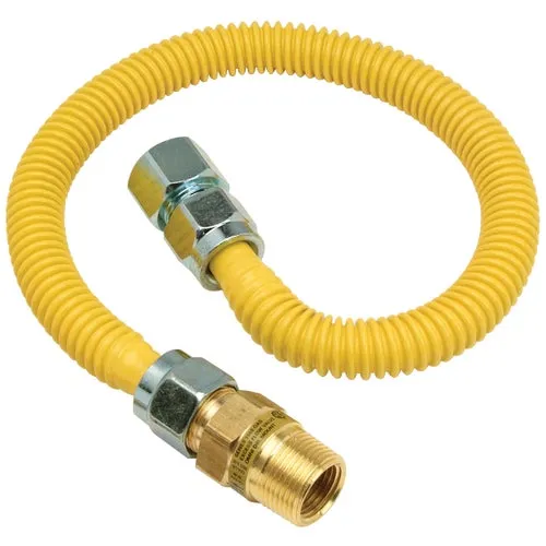 XL30C-423MV6TS-36B-101 Dormont 5/8 In. OD x 1/2 In. ID Coated SS Gas Connector, 3/4 In. FIP x 1/2 In. MIP