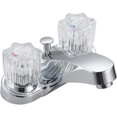 F512C044CP-JPA3 Home Impressions 2 Acrylic Handle 4 In. Centerset Bathroom Bathroom Faucet