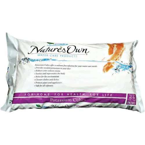 768159 Natures Own Potassium Cubes Water Softener Salt