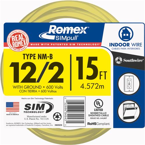 28828201 Romex 12-2 NMW/G Electrical Wire