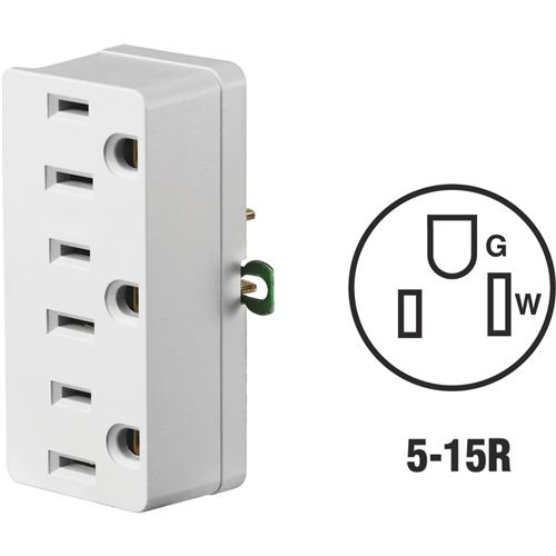 C22-00698-00W Leviton 3-To-2 Multi-Outlet Tap