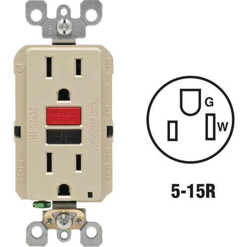 R12-GFNT2-0RW Leviton SmartLockPro Self-Test GFCI Outlet