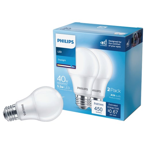 565457 Philips A19 Medium LED Light Bulb