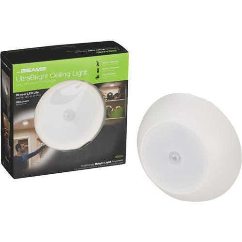 MB990-WHT-01-07 Mr. Beams UltraBright Outdoor Battery Operated LED Ceiling Light Fixture