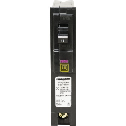 HOM115PDFC Square D Homeline Plug-On Neutral Dual Function Breaker