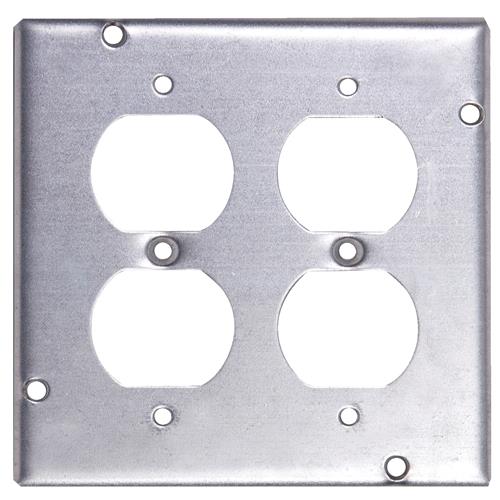 979 Raco 2-Duplex Receptacle Square Device Cover