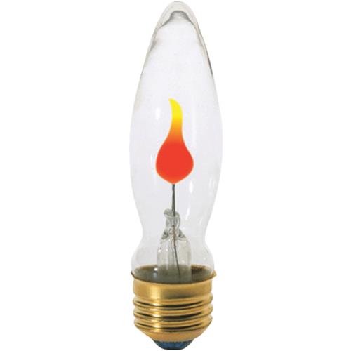 S3760 Satco 3W Medium CA9 Incandescent Flicker Flame Light Bulb