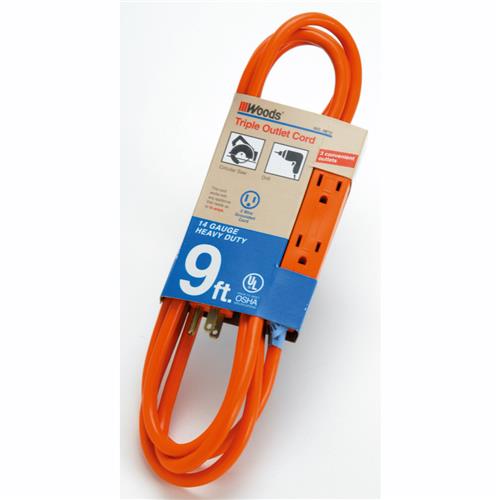 872 Woods 14/3 Triple Outlet Extension Cord