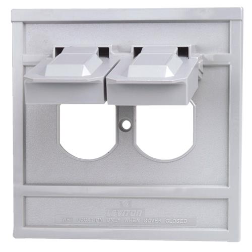 0004986GY Leviton Commercial Grade Weatherproof Outdoor Outlet Cover
