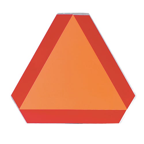 S276.7 SMV ALUMINUM Safety Vehicle Emblem Slow Moving Vehicle Emblem