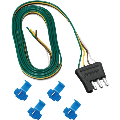 118033 Reese Towpower 4-Flat Vehicle Side Connector with Wire Taps
