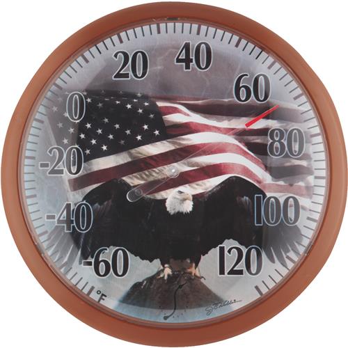 6773 Taylor SpringField 13.25" Flag Dial Indoor & Outdoor Thermometer