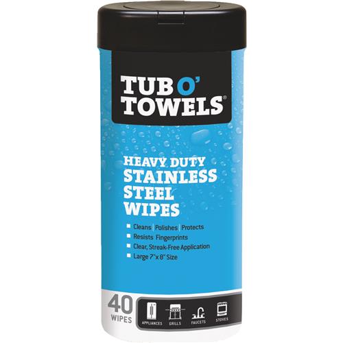 TW40-SS Tub O Towels Stainless Steel Polishing Wipes