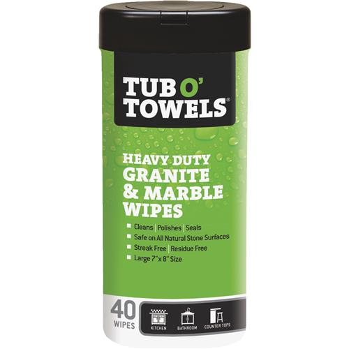 TW40-GR Tub O Towels Granite & Marble Polishing Wipes