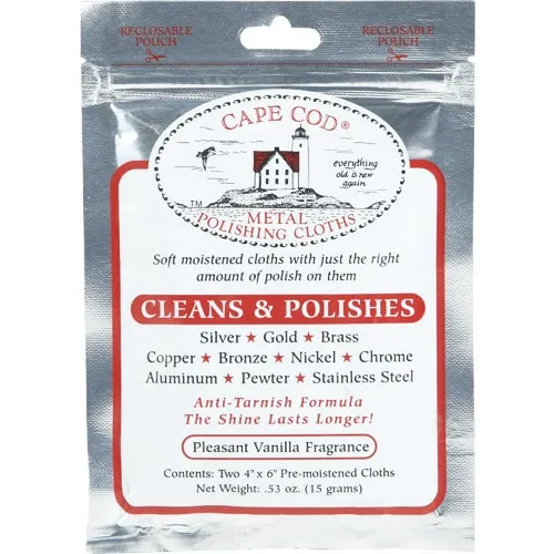 8821 Cape Cod Pre-Moistened Metal Polishing Cloth