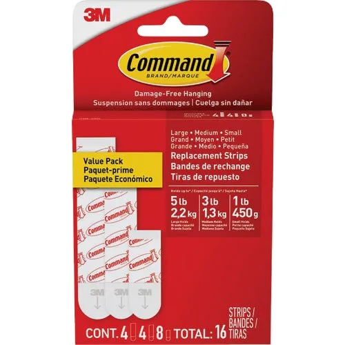 17200ES Command White Refill Strip Assortment
