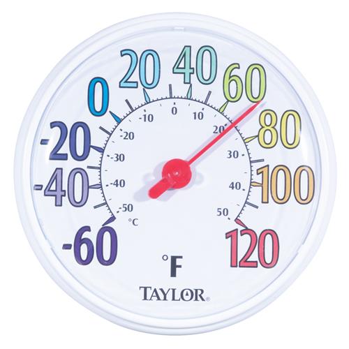 6714 Taylor ColorTrack Dial Outdoor Wall Thermometer