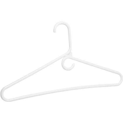6345-9029-3-WHT Whitmor Heavy Duty White Tubular Plastic Clothes Hanger