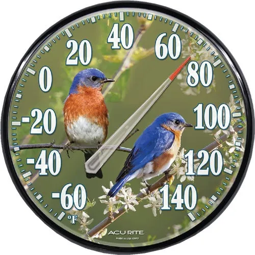 01598A1 Acu-Rite Bluebird Outdoor Wall Thermometer