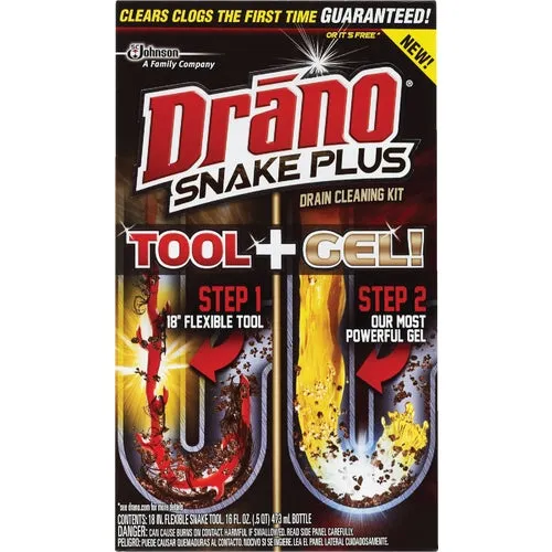 70241 Drano Snake Plus and Liquid Drain Cleaner Kit