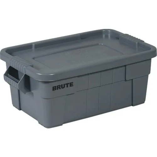FG9S3000GRAY Rubbermaid Commercial Brute Storage Tote with Lid FG9S3000GRAY, storage, tote