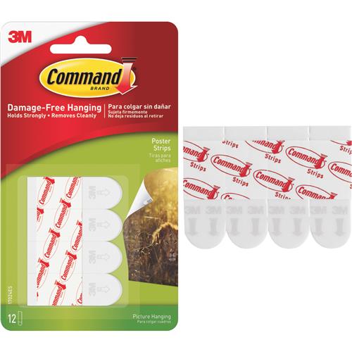 17024ES-12PK 3M Command Poster Mounting Strips
