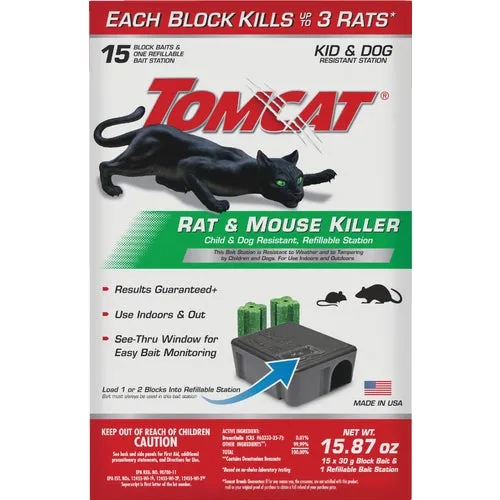 370910 Tomcat Rat Killer II Refillable Rat Bait Station