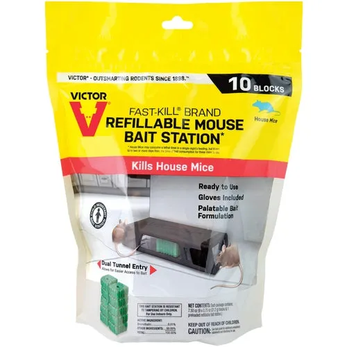 M922 Victor Fast-Kill Refillable Mouse Bait Station