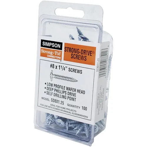 SD8X1.25-R Simpson Strong-Tie Strong-Drive Wafer Head Structure Screw