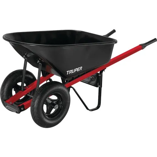 TS6-2W Truper Landscaper Dual Wheel Steel Wheelbarrow