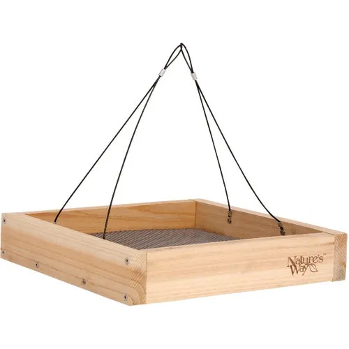 CWF3 Natures Way Cedar Hanging Platform Bird Feeder
