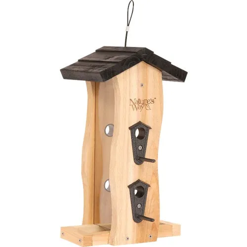 CWF5 Natures Way Cedar Vertical Wave Bird Feeder