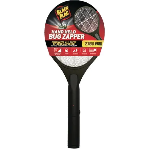 ZR-7936 Black Flag Handheld Racket-Style Bug Zapper