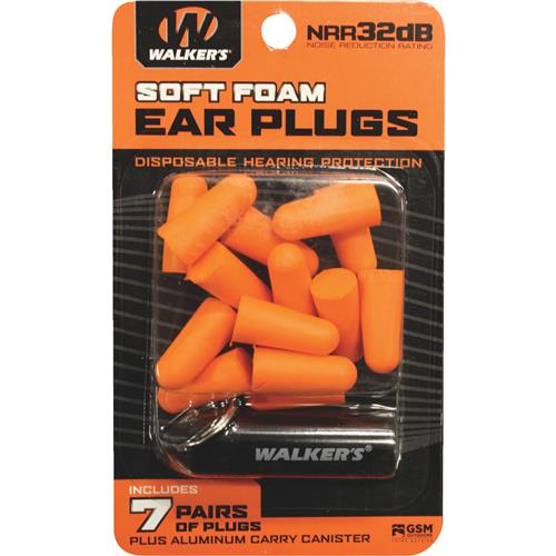 GWP-PLGCAN-YL Walkers Soft Foam Ear Plugs